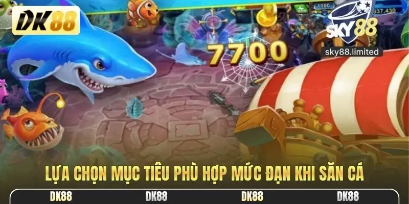 Lựa chọn mục tiêu phù hợp mức đạn khi săn cá